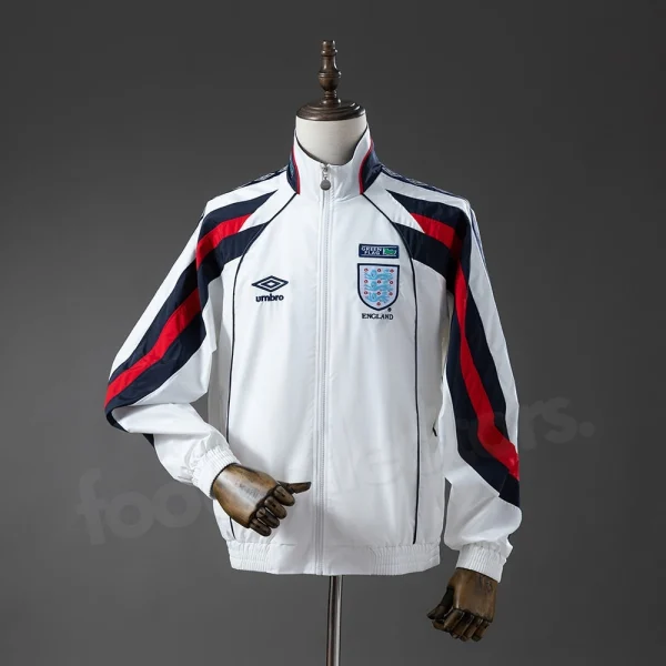 England 1998 White Tracksuit Jacket