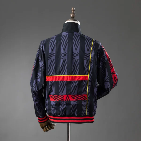 Veste Survetement Manchester United 1992-1994 Noir Rouge