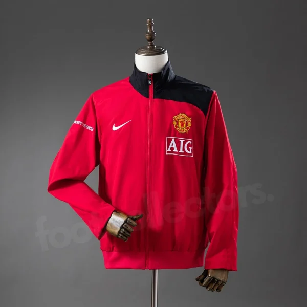 Veste Survetement Manchester United 2007-2008 Rouge Noir