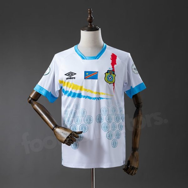 Maillot Congo RDC Exterieur 2026 2027 Blanc Bleu