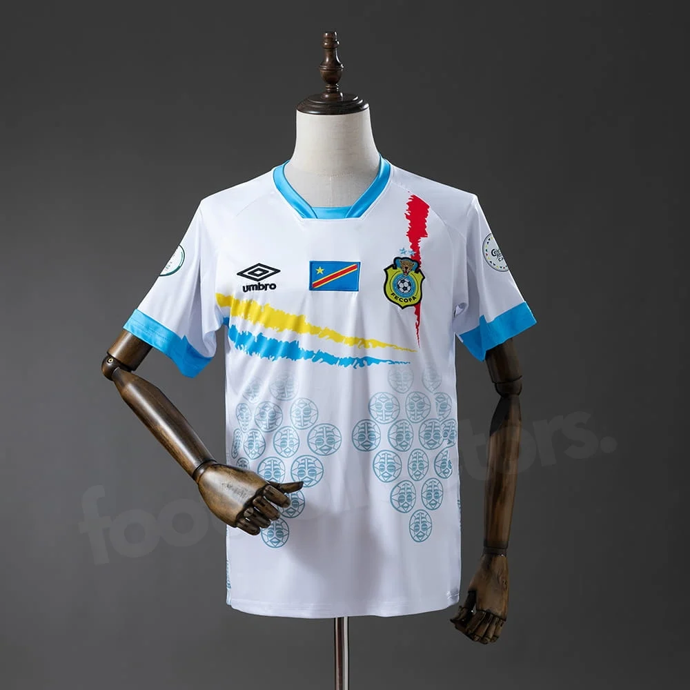 Maillot Congo RDC Exterieur 2026 Blanc Bleu