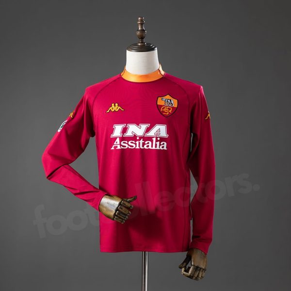 Maillot AS Roma Domicile 2000-2001 Manches Longues