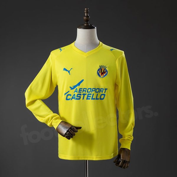 Maillot Villarreal Domicile 2008-2009 Manches Longues