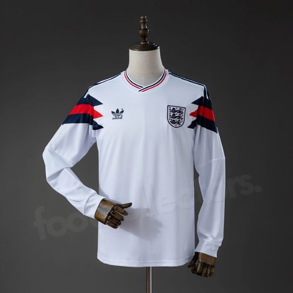 Maillot Angleterre Domicile 1990 1991 Manches Longues