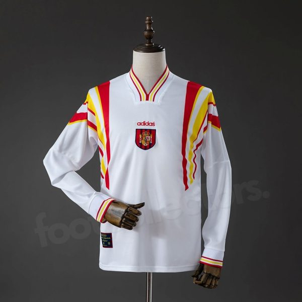 Maillot Espagne Extérieur 1996 Manches Longues
