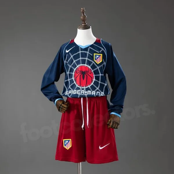 Maillot Enfant Atletico Madrid Domicile 2004 2005 Manches Longues