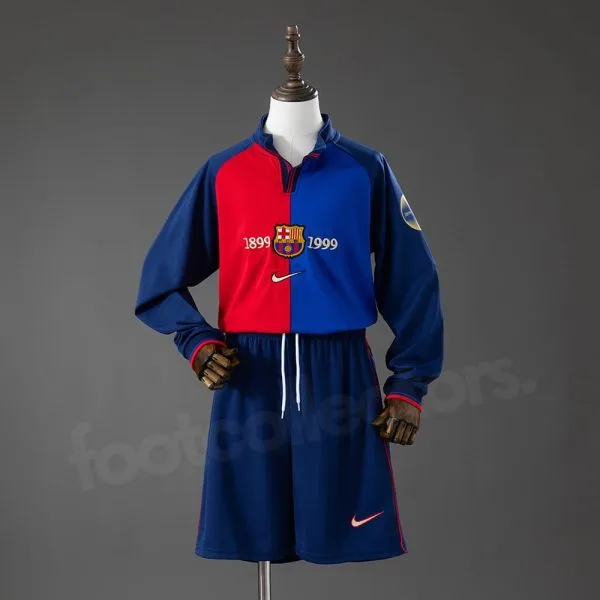 Maillot Enfant Barca 100 Ans Anniversaire Manches Longues