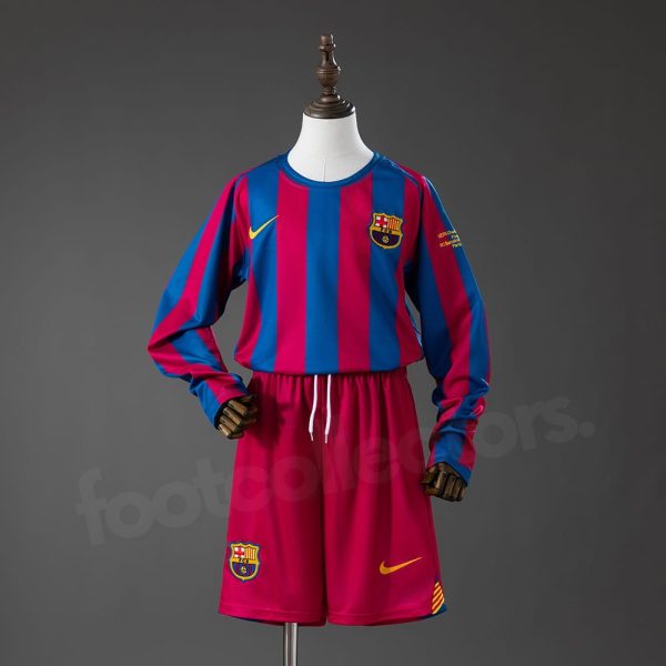 Maillot Enfant Barca Domicile 2005 2006 Manches Longues