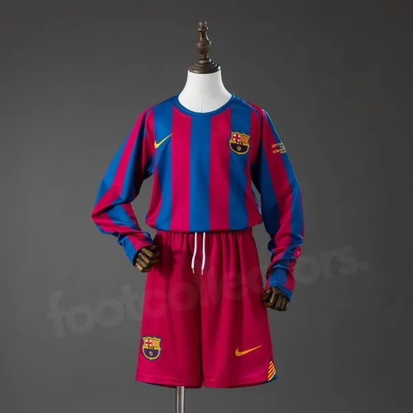 Maillot Enfant Barca Domicile 2005 2006 Manches Longues