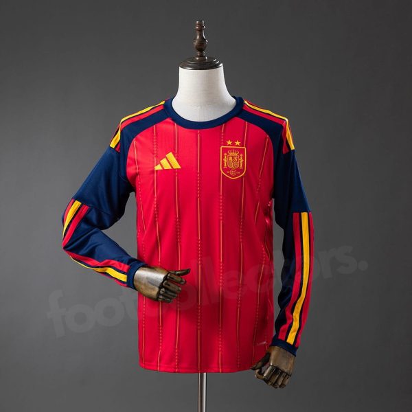 Maillot Espagne Domicile 2 Etoiles Manches Longues