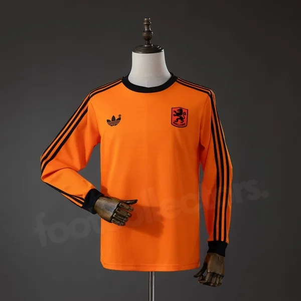 Maillot Pays Bas Domicile 1980 Manches Longues