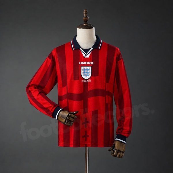 Maillot Angleterre Exterieur 1998 Manches Longues