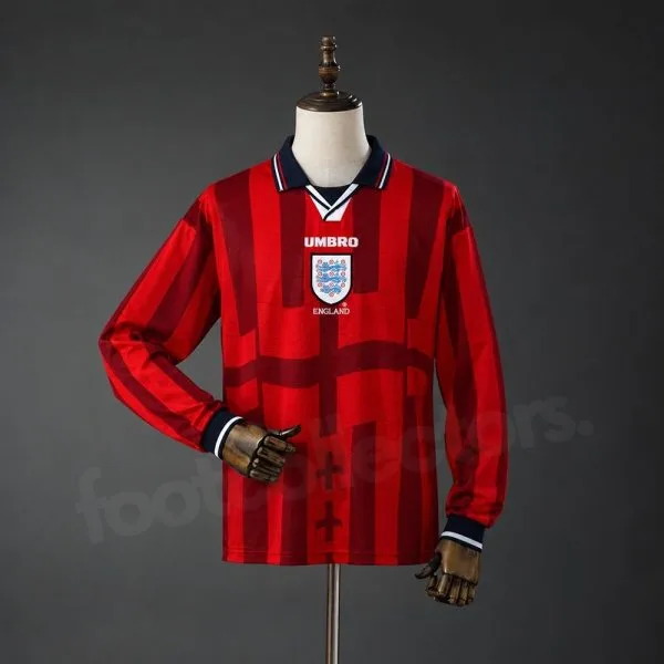 Maillot Angleterre Exterieur 1998 Manches Longues