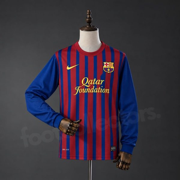 Maillot Barca Domicile 2011-2012 Manches Longues