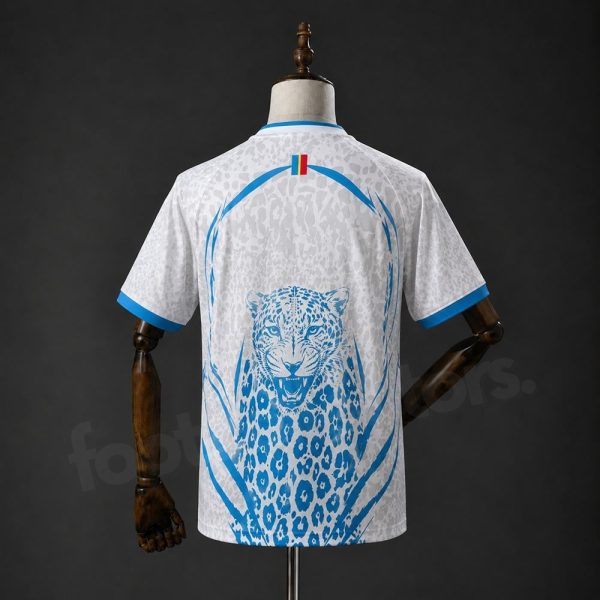 Maillot Congo RDC Exterieur 2026 2027 Blanc Léopard