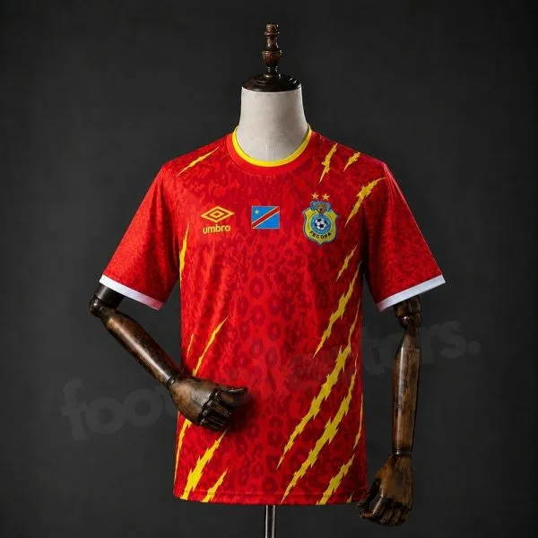 Maillot Congo RDC Third 2026 2027 Rouge Nuit
