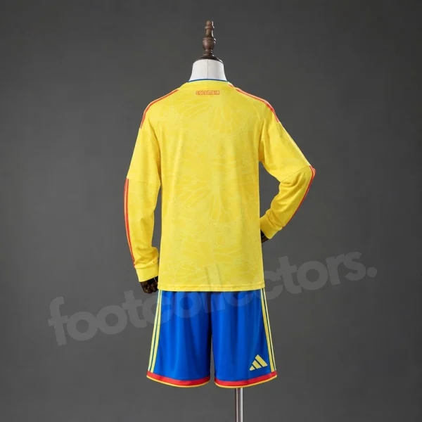 Colombia 2026/2027 Home Jersey for Kids - Long Sleeves