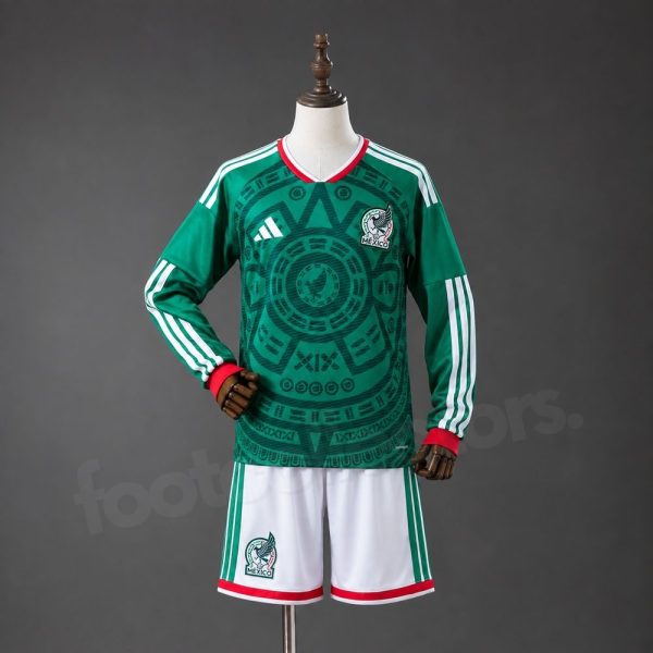 Maillot Enfant Mexico Domicile 2026 2027 Manches Longues