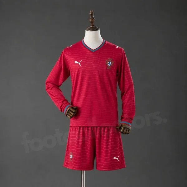 Maillot Enfant Portugal Domicile 2026 2027 Manches Longues