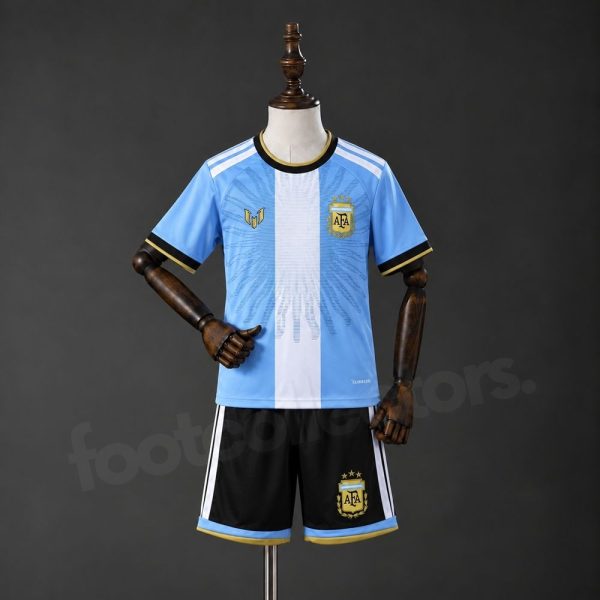 Argentina Kids' Jersey Tribute to Messi's Last Match #10